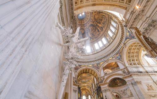 looking up at the dome