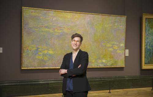Ayla Levine stands inside the National Gallery