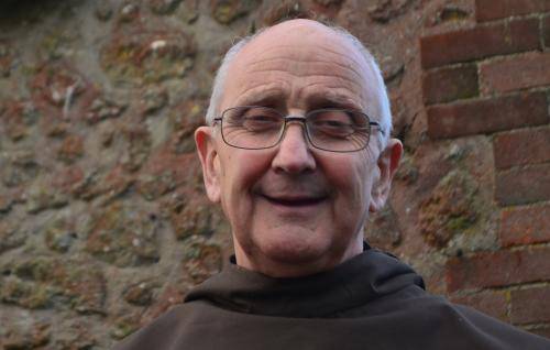 Brother Sam outside Hilfield Priory