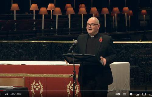 Mark Oakley speaking in St Paul's Cathedral