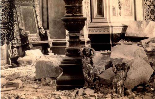 Bomb damage to the Cathedral during the Blitz