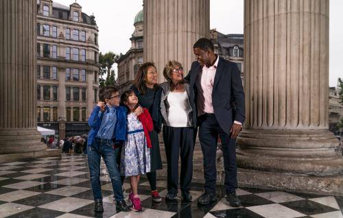 Yodia and her family outside St Paul's