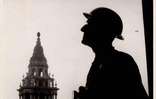 Portrait of Godfrey Allen, Surveyor to the Fabric between 1931 and 1956, taken during the Second World War