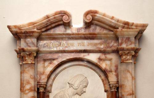 The memorial to Florence Nightingale in the crypt