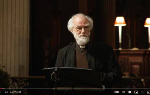 Rowan Williams speaking at St Paul's Cathedral