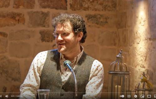 Pádraig Ó Tuama speaking in the Wren Suite of St Paul's Cathedral