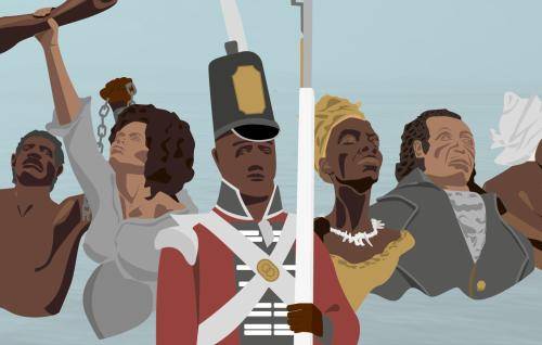 A banner for War and resistance in the Caribbean - a digital trail