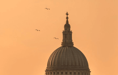 Dome with sunset