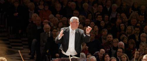 conductor orchestra stage music handels messiah