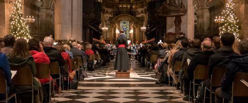 A Chorister performs at our Christmas concert, A Celebration of Christmas