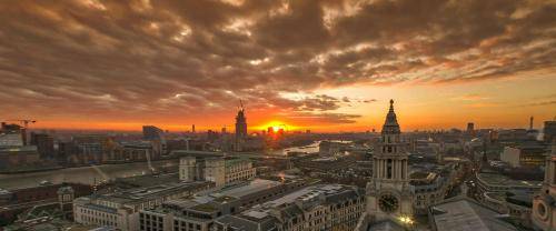 A view from St Paul's Cathedral's uppermost external gallery, the Golden Gallery